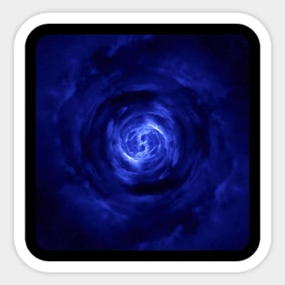 Blue Wormhole in Space Sticker